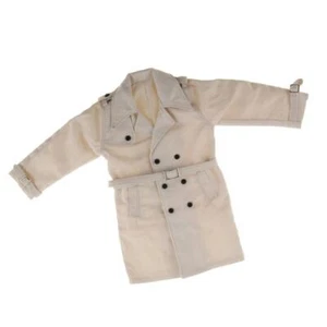 1/6 Trench Coat Windcoat Outerwear Long Jacket for 12'' Male Figure White - Picture 1 of 10