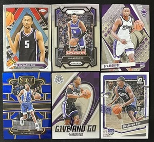 6 Card Basketball Lot De'Aaron Fox Sacramento Kings Prizm , Chrome , and More - Picture 1 of 6