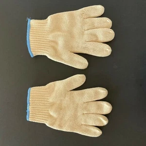 Knit Tuff Glove Gloves Cream with Blue Trim One Size Fits Most - Fits Large - Picture 1 of 5