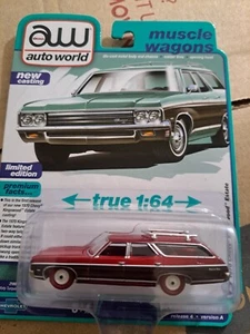 Autoworld 1970 Chevrolet Kingwood Kombi 1/64 rot AW64422 AWSP142 A Chase - Bild 1 von 3