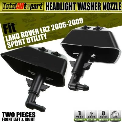 Pulverizadores de chorro para lavadora de faros delanteros de 2 piezas para Land Rover LR2 2008-2013 Foto 1 de 4