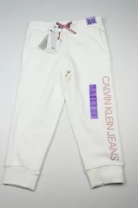 Calvin Klein Mädchen Capri Jogginghose Big Kids weiß/rosa Gr. XS-5/6, M-10/12 - Bild 1 von 7