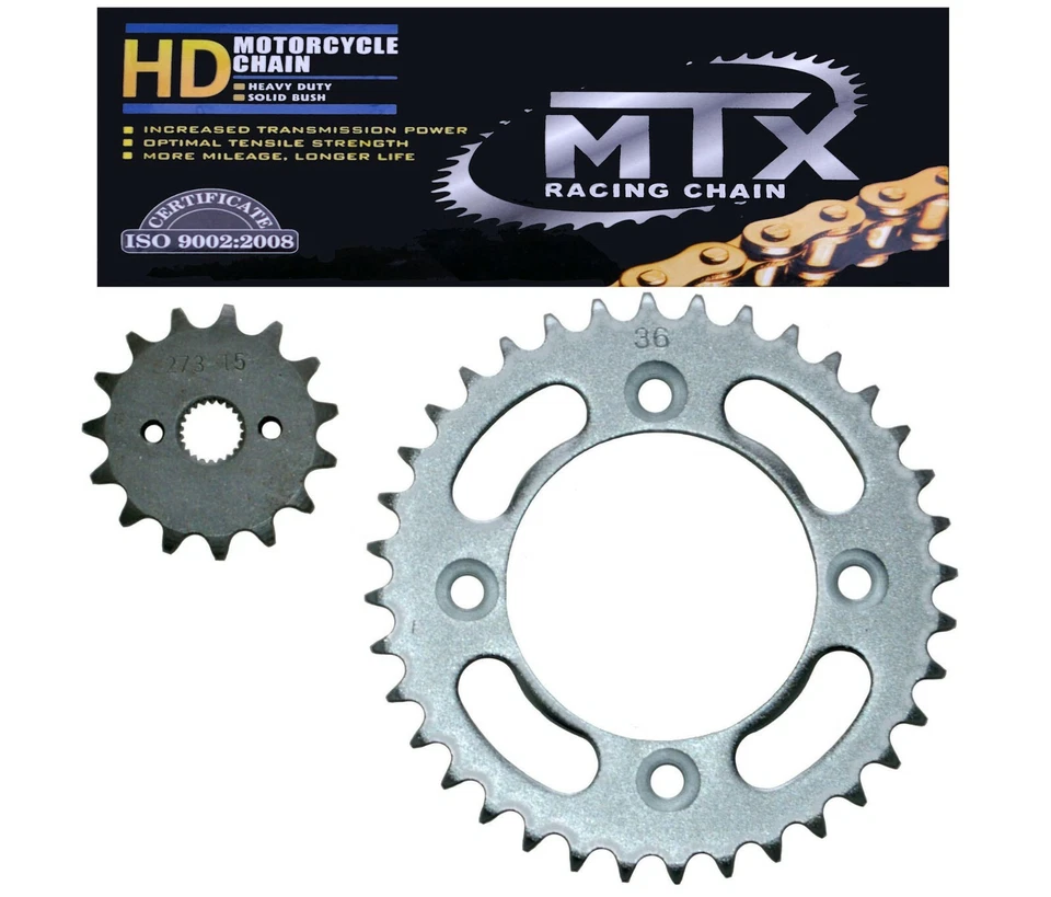 Chain & sprocket kit fits Honda CRF70F (2004-2012) MTX h/d GOLD chain - Image 1 of 1