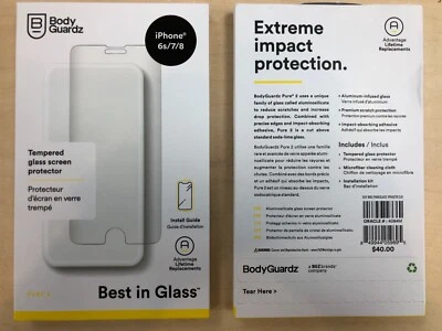 Vidrio templado BodyGuardz Pure 2 para Apple iPhone 6 / 6s / 7 / 8  Foto 1 de 3