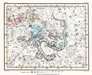 Astronomy Celestial Atlas Jamieson 1822 Plate-02 Art Paper or Canvas Print - Picture 1 of 1