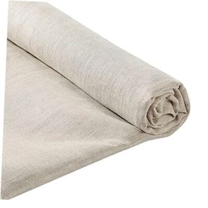 39 x 55 Inch Natural Pure 100% Linen Fabric, Plain Solid Plain Solid Color - Picture 1 of 8