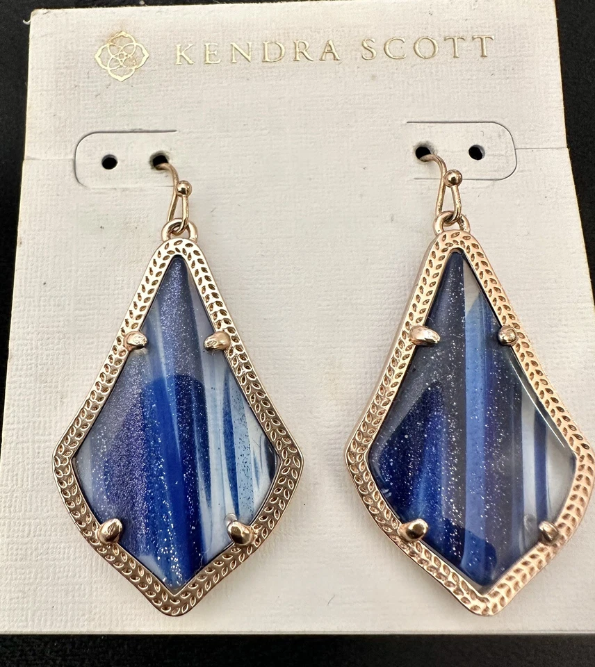 Pendientes Kendra Scott Galaxy azul/oro rosa Foto 1 de 4