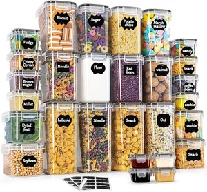 Vorratsdosen 28 Set, Aufbewahrungsbox Küche Organizer, Luftdicht Vorratsbehälter - Bild 1 von 6