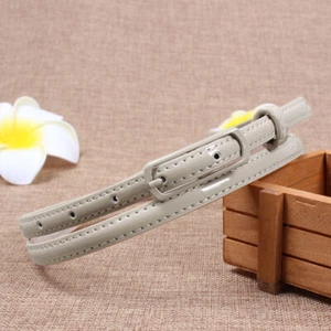Women Girl Candy Colorful Skinny Thin Waist Belt PU Leather Narrow Waistband - Picture 1 of 22