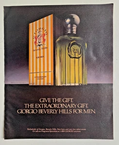 Giorgio Beverly Hills Cologne Vintage 1987 Print Ad 12"x10" - Picture 1 of 1
