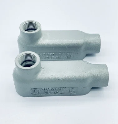 Lote de 2 KILLARK OLB-2M DURALOY Conducto Salida Cuerpo 3/4"-Buje Tipo LB 90° Foto 1 de 4