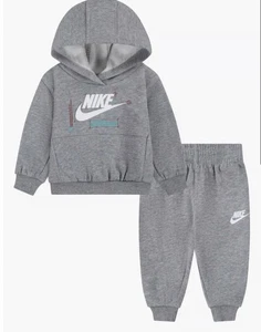 NIKE Boys Set-2 Piece Athletic Hoodie & Joggers - Size: 2T Grey Heather NWT - Picture 1 of 4
