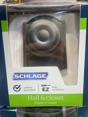 Schlage F10 v GEO 716 CAM, Georgian Aged Bronze Hall/Closet Door Knob - Image 1 of 4