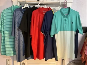 6-Nike Golf Tour Performance, Under Armour & Adidas Climalite Polos-MENS SZ 2XL - Picture 1 of 17