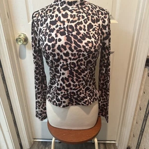 Animal Print Large Mock Turtleneck - Picture 1 of 3