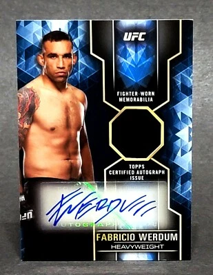 2017 Topps UFC Knockout Autographed Relics Blue #KAR-FW Fabricio Werdum 10/25 - Image 1 of 2