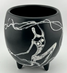 Sascha Brastoff 3 Footed Black Vase Nude Minos Dancer MCM Signed Sascha B. Rare! - Picture 1 of 10