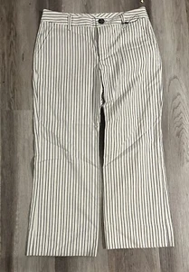 Cabi navy pinstripe straight leg dress pants front pockets women's size 6 - Picture 1 of 5