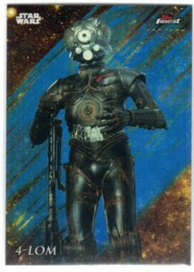 STAR WARS 2018 FINEST BLUE REFRACTOR PARALLEL 1 4-LOM #D 102/150