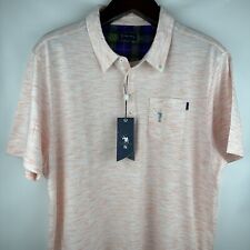 William Murray Mens Polo Shirt - Golf - Short Sleeve - Pink Heather - XL