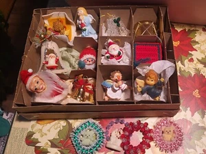18 VINTAGE CHRISTMAS ORNAMENTS-ASSORTED DESIGNS - Picture 1 of 1