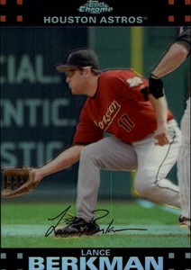 2007 Topps Chrome Refractors Houston Astros Baseball Card #249 Lance Berkman