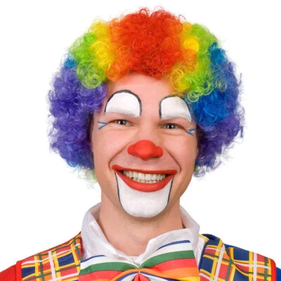 BOLAND Bunte Clownperücke / Karneval Fasching Zirkus Herren Damen Clown Kostüm Perücke