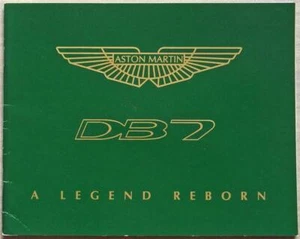 ASTON MARTIN DB7 A Legend Reborn USA Models Car Publicity Brochure 1996 - Picture 1 of 6