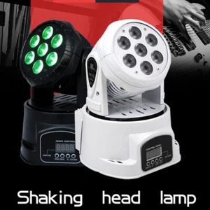 7 x 10W LED Moving Head Stage Party Nightclub Wedding Effect Lighting Black - Picture 1 of 6