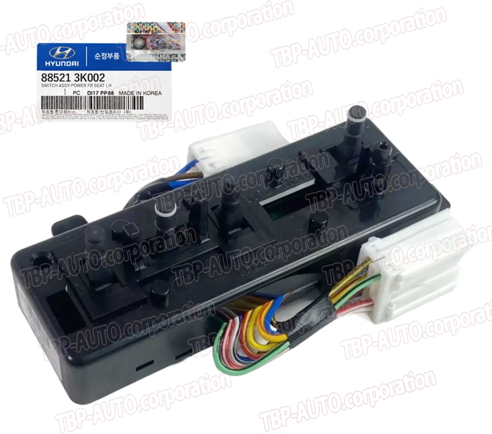 GENUÍNO ® interruptor de assento elétrico FRENTE ESQUERDA para 2006-2008 Hyundai Sonata 885213K002 - Imagem 1 de 1