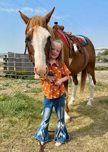 Kids Western Shirt | Orange Cowboy Button Up Shirt, Desert Highway Shirt - Picture 1 of 11