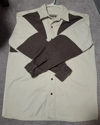 Camisa de tiro Stormy Kromer vintage L EE. UU. abotonada abuelo defecto central* Foto 1 de 4