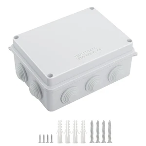 ABS Plastic Dustproof Waterproof IP65 Junction Box Universal Electrical Project - Picture 1 of 9