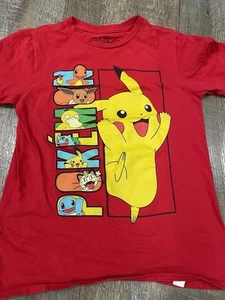 Hyrbid Apparel Youth POKEMON Short Sleeve Graphic T-Shirt Red Size Large - Picture 1 of 4