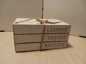 Blessed Beyond Measure - Decoración del hogar rústica de granja - Aspecto de madera envejecida - Imagen 1 de 4