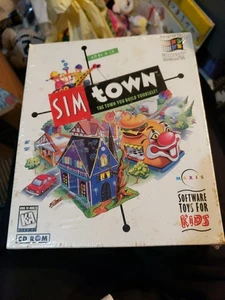 Brand New Vintage Sim Town 1995 Maxis Kids PC Game Software Toys CD Rom Sealed - Picture 1 of 10