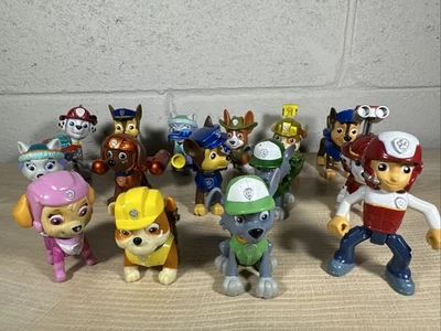 Conjunto de personajes de colección de figuras de acción Paw Patrol - Gran lote metálico 15 en total Foto 1 de 4