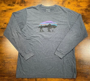 Patagonia T-Shirt Herren L grau Fitz Roy Bison Buffalo Responsibili-Tee - Bild 1 von 8