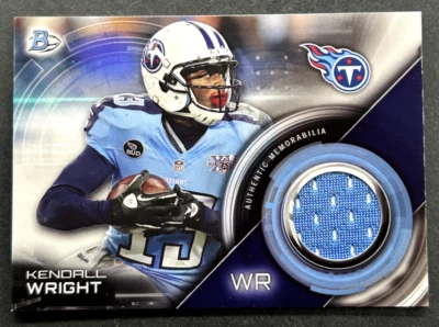 2015 Bowman - Kendall Wright #BR-KW Tennessee Titans - Patch - Image 1 of 2