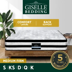 Giselle Queen Mattress Double King Single Premium Bed Pocket Spring Medium Firm - Picture 1 of 21