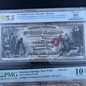 Original Series $5 National Bank Note Fr#397a. Boonville , Missouri - Picture 1 of 6