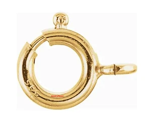 5,5 mm 14k PESO PESADO Oro Amarillo Sólido Anillo Cierre ABIERTO Anillo de Salto - Imagen 1 de 3