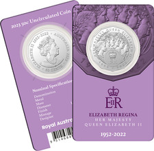 2023 Australia Elizabeth Regina - HM Queen Elizabeth II 50c Uncirculated Coin