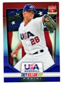 2014 Trey Killian Panini Prizm USA Rookie Refractor Prizm 127/149 - Rockies