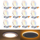 Hykolity 12 Pack 6 Inch LED Recessed Ceiling Light with Night Light CRI90 1200lm