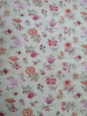 Sanctuary quilt fabric by 3 Sisters for Moda 3854-15 floral on light green - Image 1 of 4
