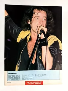 SCORPIONS / KLAUS MEINE LIVE / MAGAZIN GANZSEITIG PINUP POSTER AUSSCHNITT (1) - Bild 1 von 1