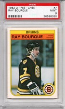 1982 OPC Opeechee O-Pee-Chee #7 Ray Bourque PSA 9 Boston Bruins HK