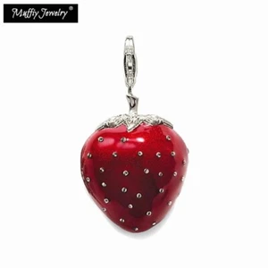 Strawberry Locket Openable 925 Sterling Silver Soul Fine Women Jewelry - Picture 1 of 6