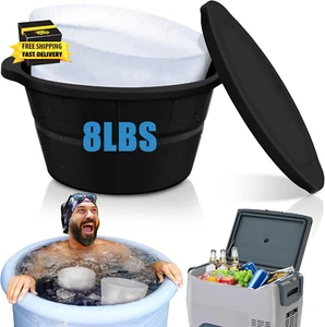 8LB Extra Large Ice Block Mold with Lid,Silicone Big Ice Cube Tray for Ice Bath, - Picture 1 of 7